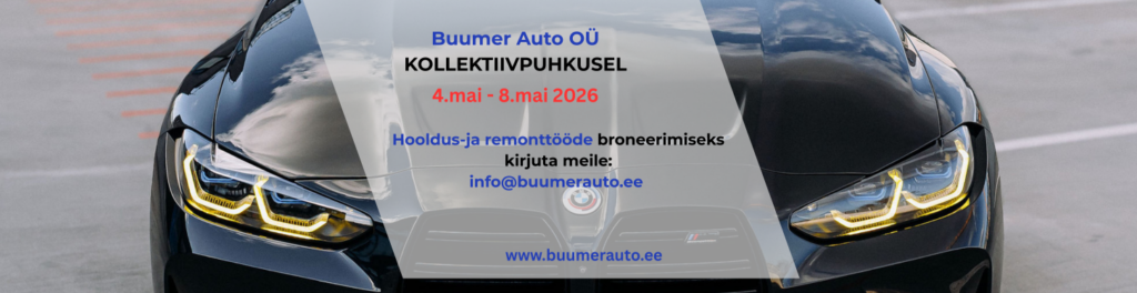 Bmw hooldus ja remonttööd Tartus